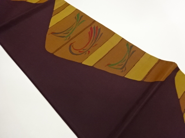 JAPANESE FUKURO OBI / WOVEN ABSTRACT STRIPE